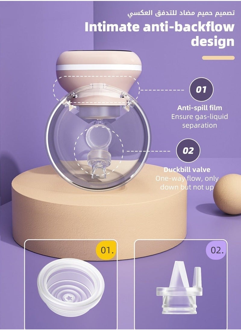 Electric Wearable Hands-Free Breast Pump with 30 PCS Breastmilk Storage Bags, Low Noise  Painless, LCD Display, 3 Modes  9 Levels