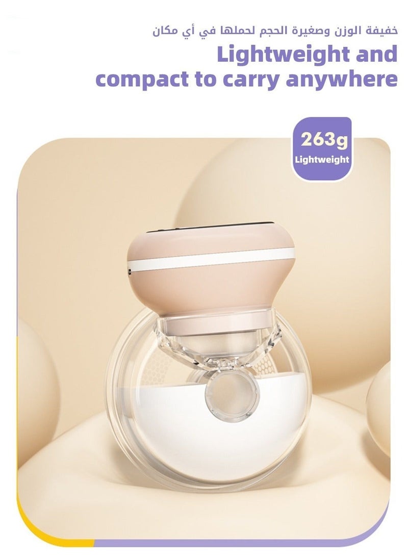 Electric Wearable Hands-Free Breast Pump with 30 PCS Breastmilk Storage Bags, Low Noise  Painless, LCD Display, 3 Modes  9 Levels