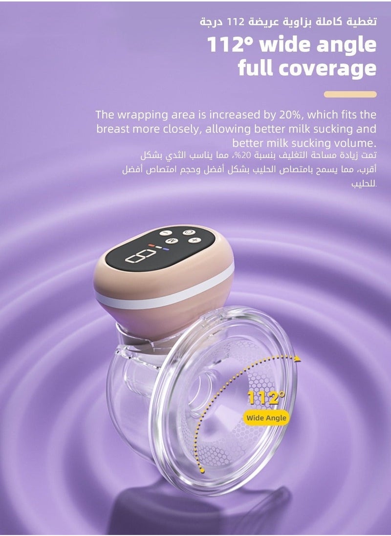 Electric Wearable Hands-Free Breast Pump with 30 PCS Breastmilk Storage Bags, Low Noise  Painless, LCD Display, 3 Modes  9 Levels