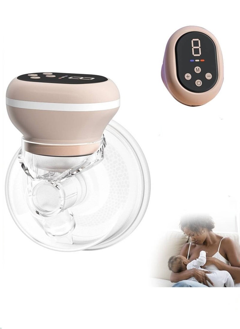 Electric Wearable Hands-Free Breast Pump with 30 PCS Breastmilk Storage Bags, Low Noise  Painless, LCD Display, 3 Modes  9 Levels