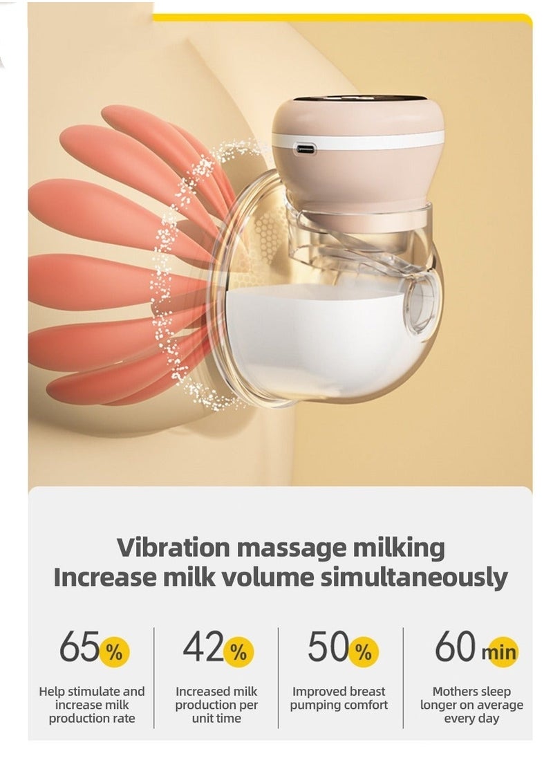 Electric Wearable Hands-Free Breast Pump with 30 PCS Breastmilk Storage Bags, Low Noise  Painless, LCD Display, 3 Modes  9 Levels