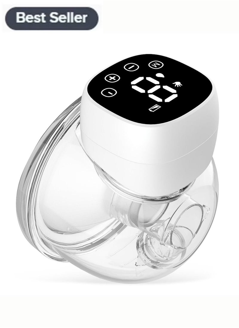 Breast Pump, Wearable Breast Pump, Hands Free Breast Pump, Electric Portable Breast Pump with 3 Mode  9 Levels, Wireless Breast Pump Hand Free, 1 Pack