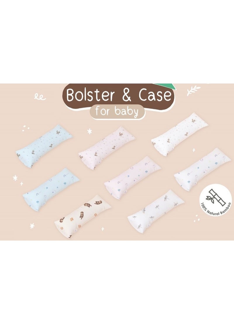 Snow Owl Bamboo Baby Bolster - Lovely Sky Blue