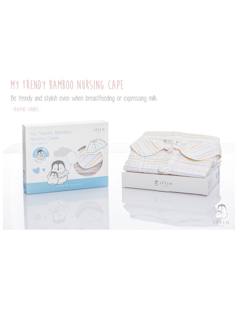 My Trendy Bamboo Nursing Cape - Playful Stripes