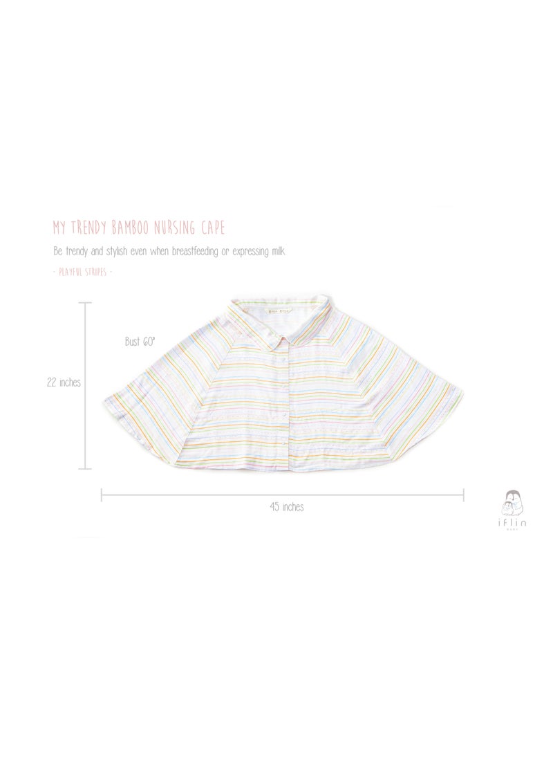 My Trendy Bamboo Nursing Cape - Playful Stripes