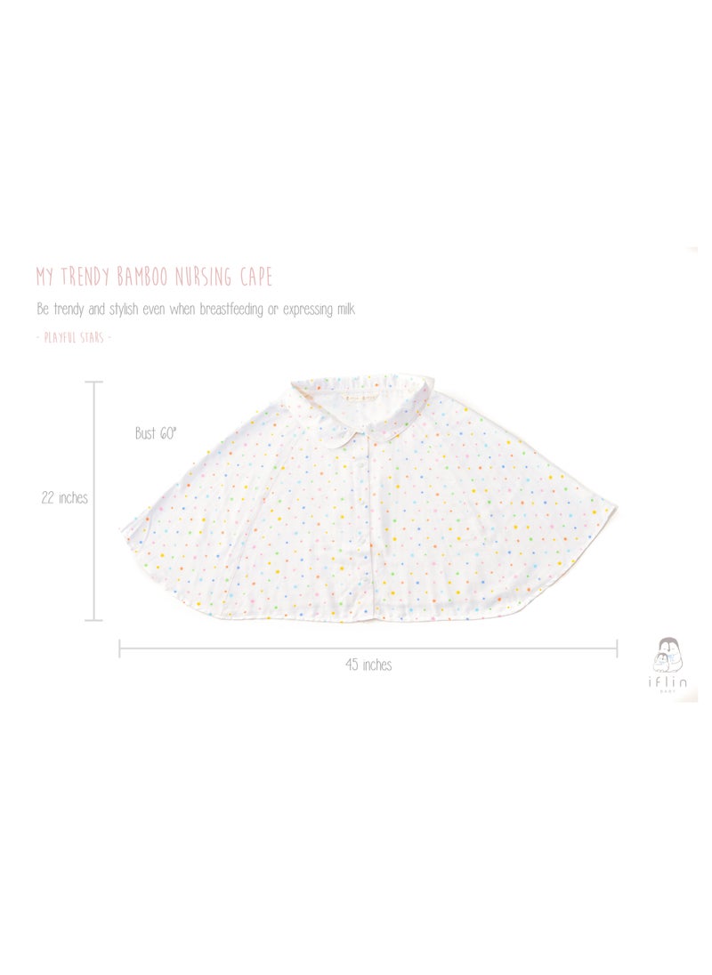 My Trendy Bamboo Nursing Cape - Playful Stars