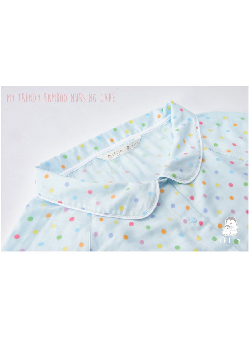 My Trendy Bamboo Nursing Cape - Playful Blue
