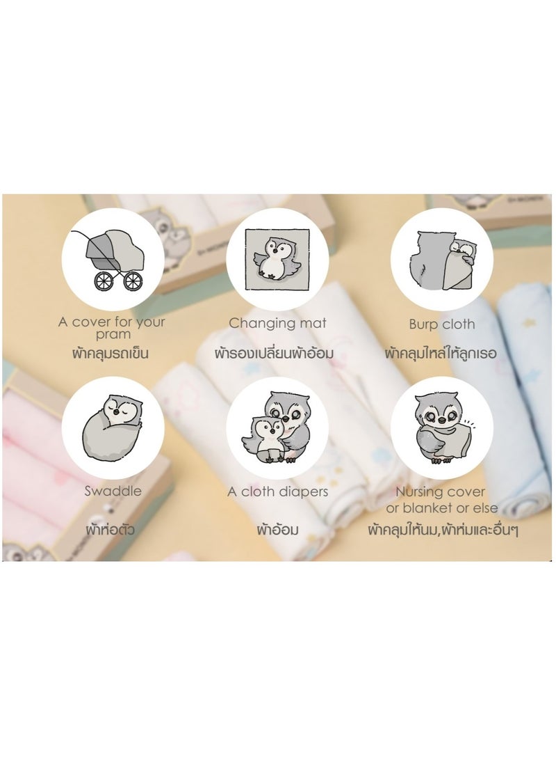 Snow Owl Bamboo Baby Bolster - The Dragon White