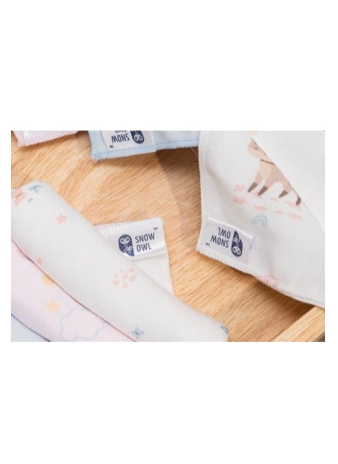 Snow Owl Bamboo Baby Bolster - Spring Fox Blue
