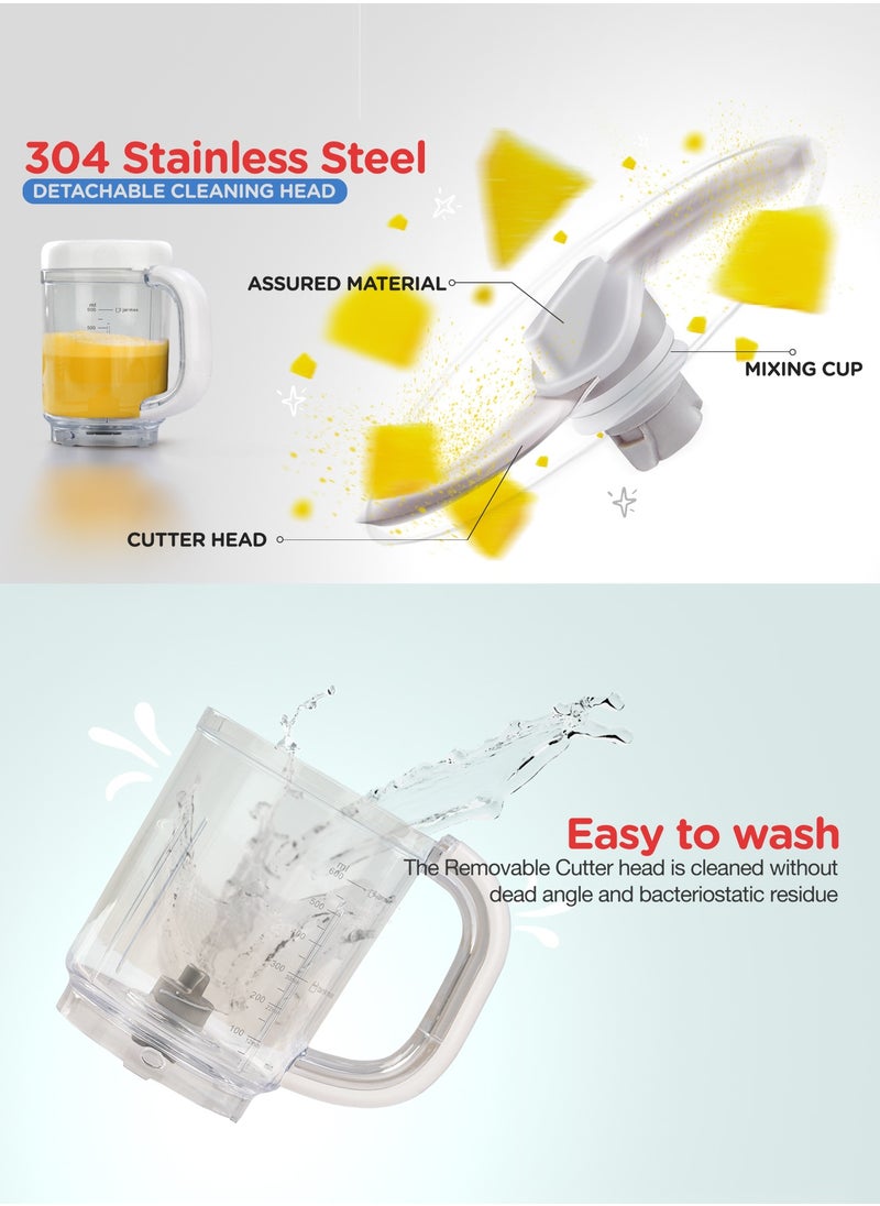 Premium 4-In-1 Smart Multifunction Electric Food Processor, Steamer, Blender With 600 ML Jar, Steam Basket And Scraper