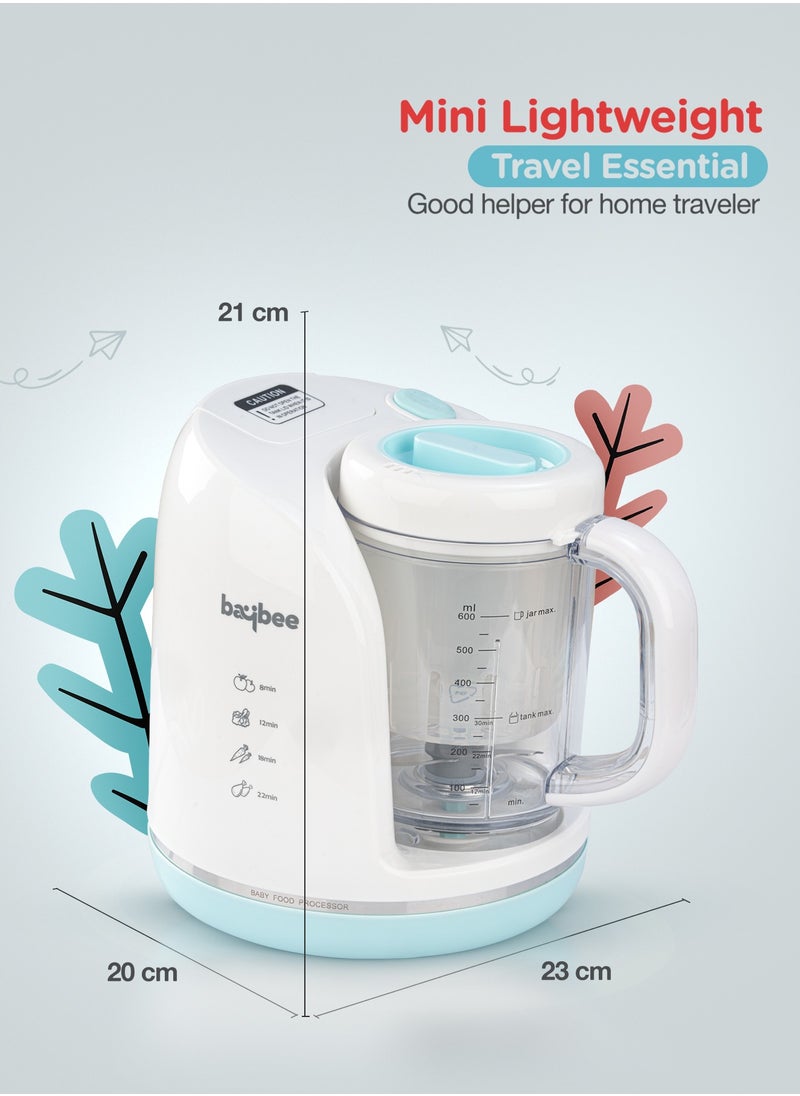 Premium 4-In-1 Smart Multifunction Electric Food Processor, Steamer, Blender With 600 ML Jar, Steam Basket And Scraper