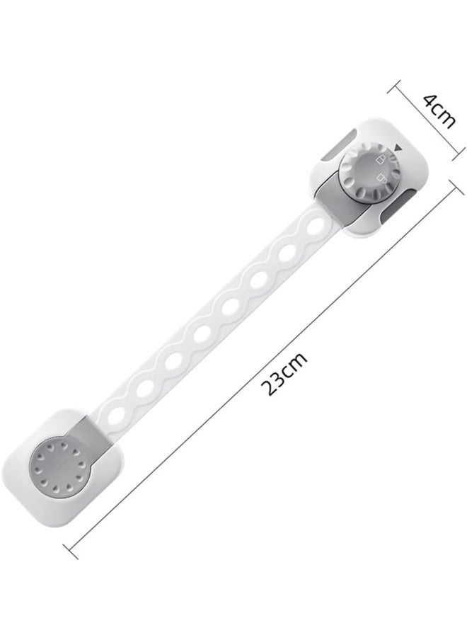 8 Pack Child Safety Cabinet Lock, Child Proof Cabinet Latches Kids Proof Kit White and Clear Baby Locks for Cabinets and Drawers Easy to Install