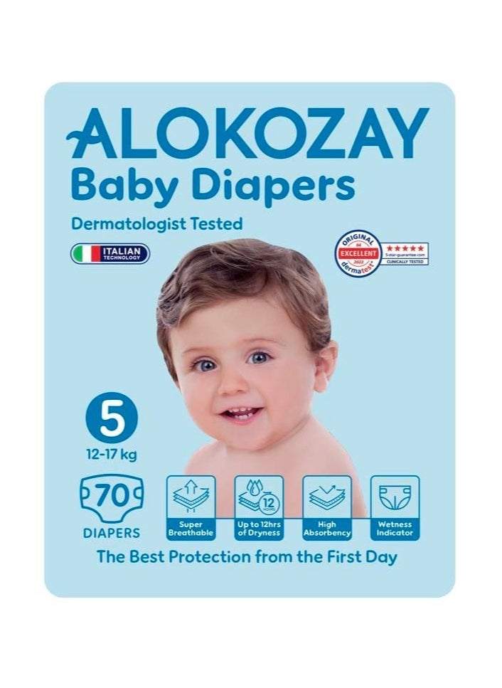 Baby Diapers - Size 5 (12-17 Kg) - 70 Diapers