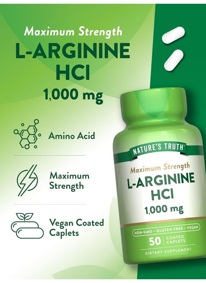 Nature's Truth L-Arginine Supplement, 50 Count