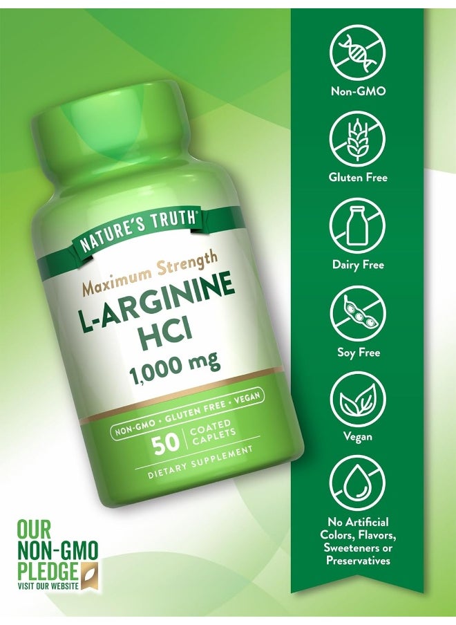 Nature's Truth L-Arginine Supplement, 50 Count