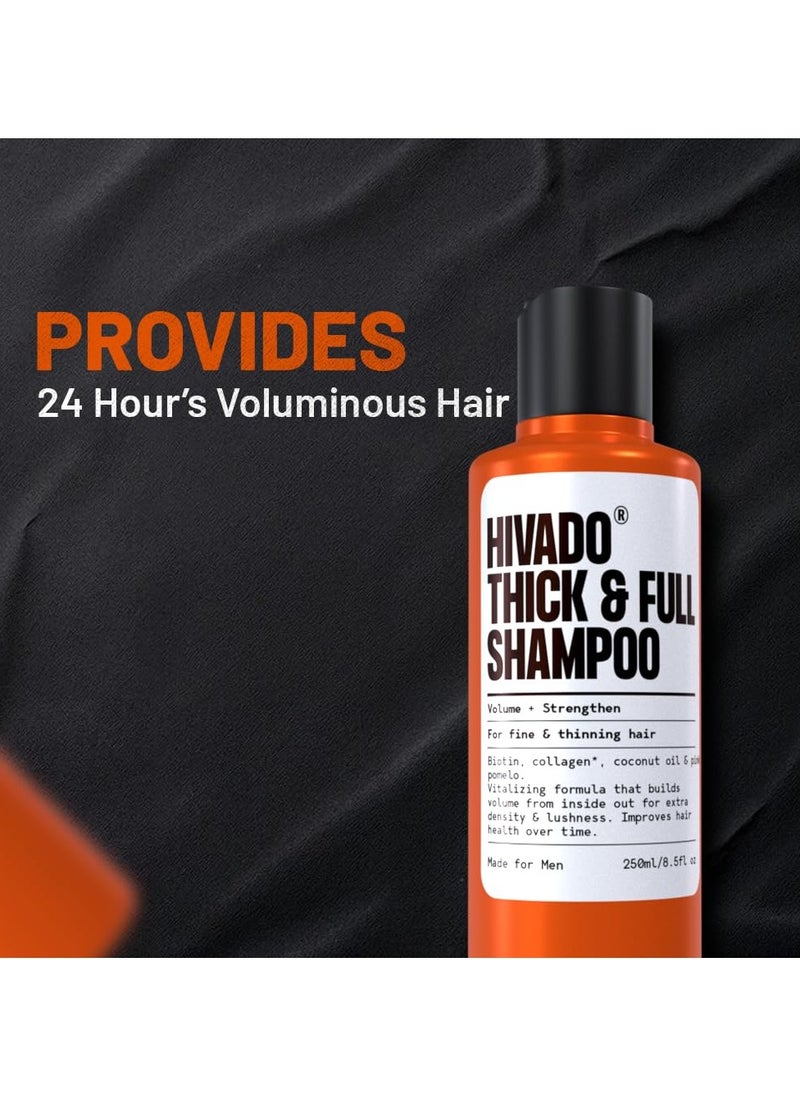 Thick & Full Shampoo - Thinning And Limp Hair - Density And Lushness - Strengthen Root To Tip - Strong Hair - Non-Toxic For Men,