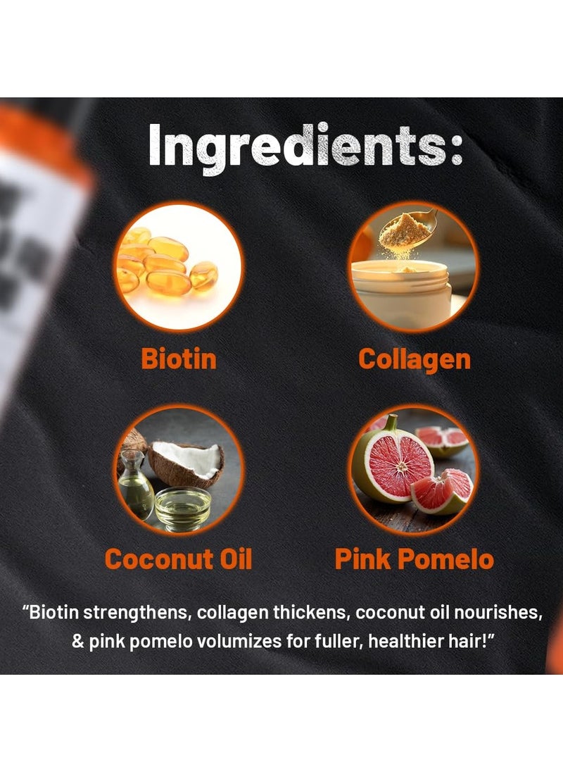 Thick & Full Shampoo - Thinning And Limp Hair - Density And Lushness - Strengthen Root To Tip - Strong Hair - Non-Toxic For Men,