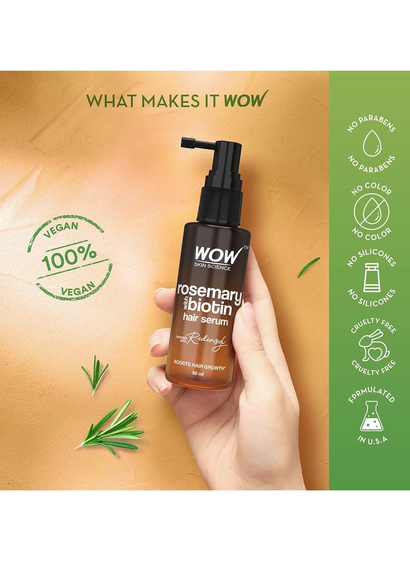 Skin Science Rosemary & Biotin Hair Serum | Strengthens Weak Hair, Adds Volume, Revitalizes | 50ml