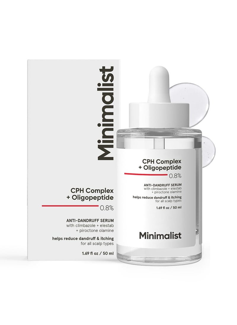 Anti-Dandruff Hair Serum for Scalp | Pre Shampoo Treatment with CPH Complex & Oligopeptide 0.8% | With Elestab Advanced Anti Dandruff Molecule | For Women & Men | 50ml