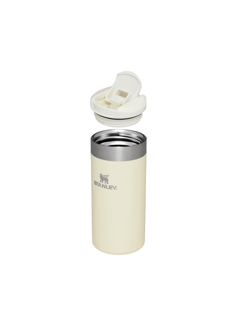 Aerolight Transit Travel Mug 0.35L - Keeps 4 Hours Hot - 6 Hours Cold - Dishwasher Safe - Leakproof - Car Cup Holder Compatible - Thermos Coffee Mug - Cream Metallic