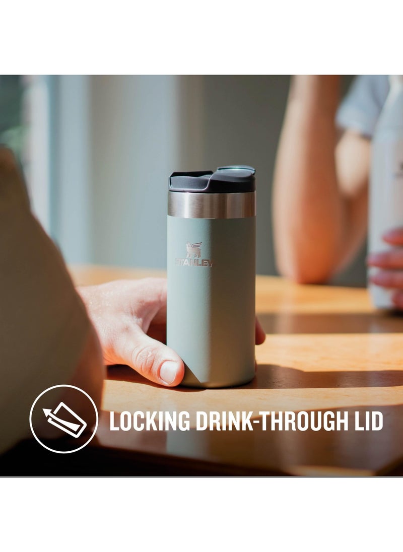 Aerolight Transit Travel Mug 0.35L - Keeps 4 Hours Hot - 6 Hours Cold - Dishwasher Safe - Leakproof - Car Cup Holder Compatible - Thermos Coffee Mug - Shale Metallic