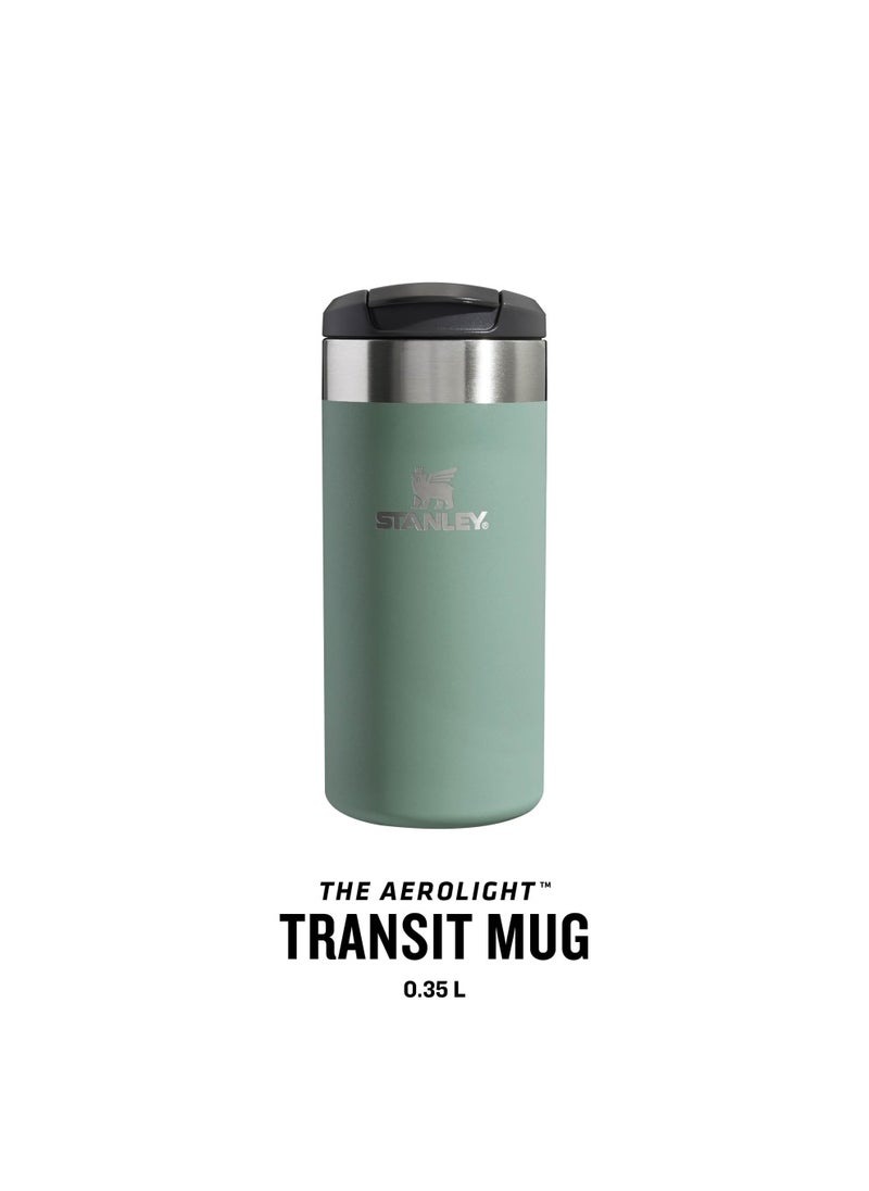 Aerolight Transit Travel Mug 0.35L - Keeps 4 Hours Hot - 6 Hours Cold - Dishwasher Safe - Leakproof - Car Cup Holder Compatible - Thermos Coffee Mug - Shale Metallic