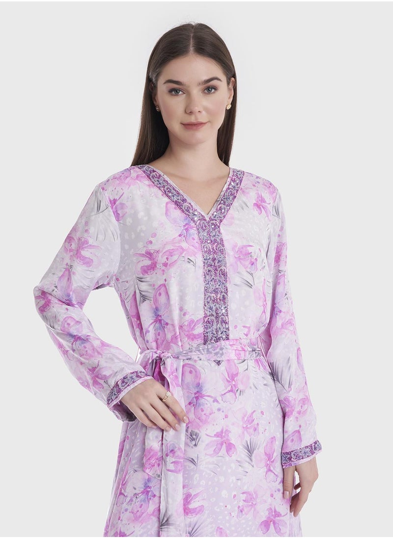Viscose Printed Jalabiya