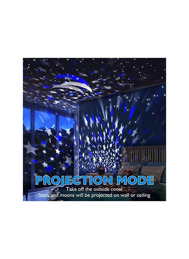 Night Light for Kids, Kids Night Light, Star Night Light, Nebula Star Projector 360 Degree Rotation - 4 LED Bulbs 9 Light Colour Changing with USB Cable, Romantic Gifts for Men Women Children