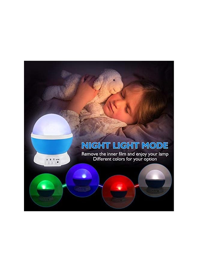 Night Light for Kids, Kids Night Light, Star Night Light, Nebula Star Projector 360 Degree Rotation - 4 LED Bulbs 9 Light Colour Changing with USB Cable, Romantic Gifts for Men Women Children