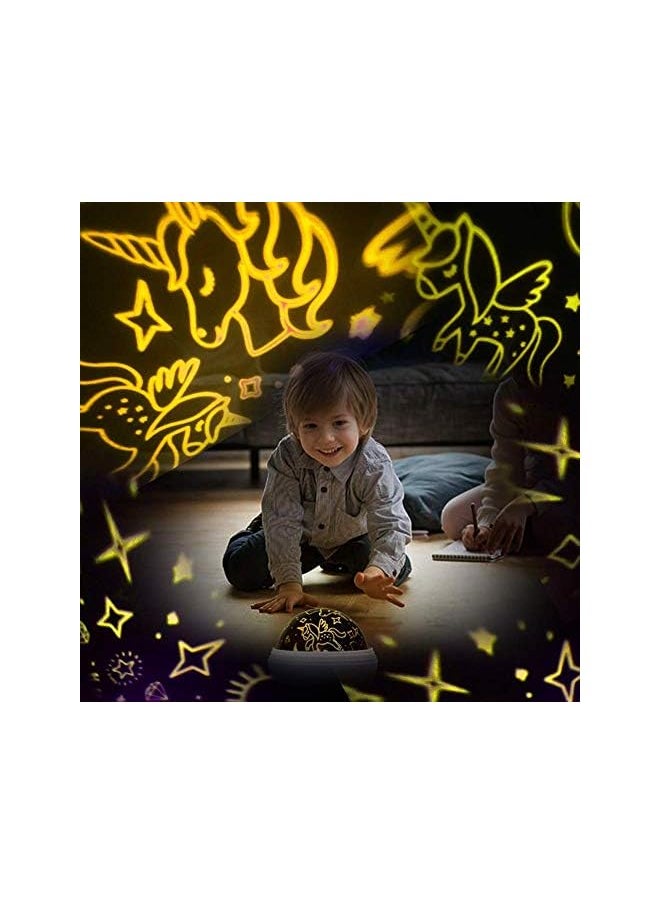 Night Light for Kids,Unicorn Night Light⋆ Projector Gifts for Kids Toddlers,Night Light Projector for Baby,Unicorn Lamp 16 Colors Rotating Ceiling Unicorn Lights for Girls Bedroom