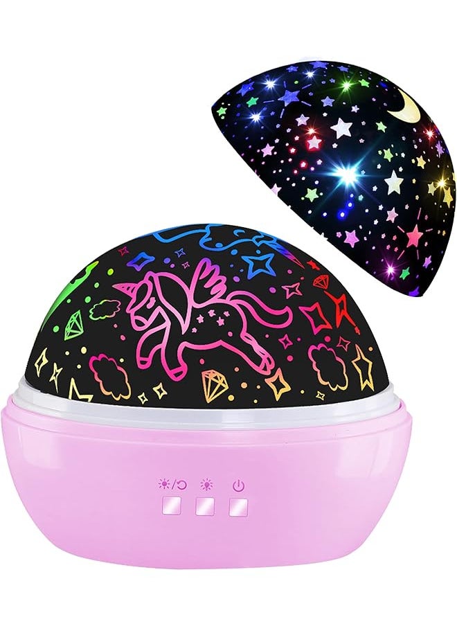 Night Light for Kids,Unicorn Night Light⋆ Projector Gifts for Kids Toddlers,Night Light Projector for Baby,Unicorn Lamp 16 Colors Rotating Ceiling Unicorn Lights for Girls Bedroom