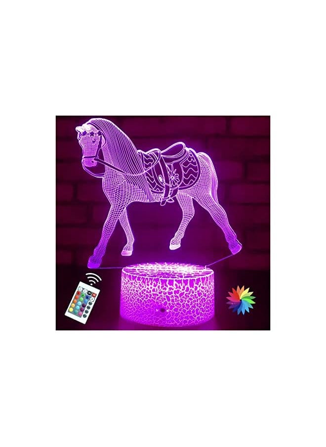 Horse Gifts for Girls,Horse Lamp Night Light for Kids Room 16 Colors Changing with Remote,Smart Touch Horse Toys Birthday Gifts for Girls Age 3 4 5 6 7 8 9 10 11 12 Year Old Girl Gifts