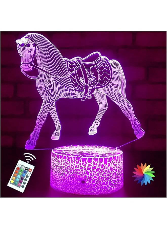 Horse Gifts for Girls,Horse Lamp Night Light for Kids Room 16 Colors Changing with Remote,Smart Touch Horse Toys Birthday Gifts for Girls Age 3 4 5 6 7 8 9 10 11 12 Year Old Girl Gifts