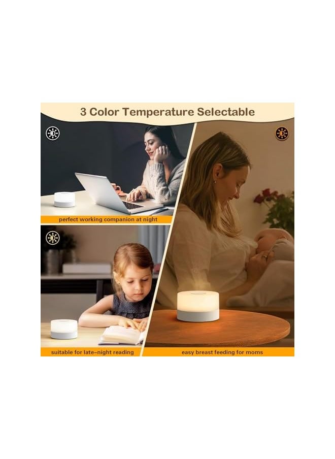 Night Light - Rechargeable Mini Touch Light, Wireless LED Night Lights for Kids, Soft Eye Caring Night Light for Sleep Aid, Dimmable Nursery Lamp (Warm Light)