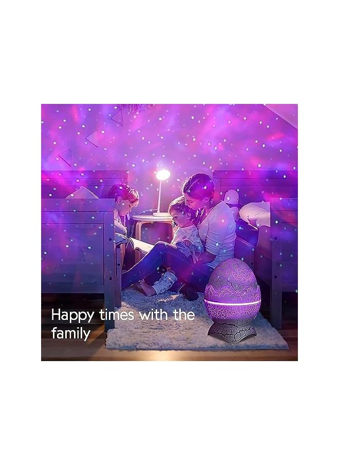 Galaxy Star Projector Dinosaur Egg Starry Light with Wireless Music Player, Night Light with White Noise, Nebula,Timer & Remote Control Best Gift & Decoration for Children's and Adults' Bedroom