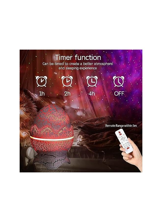 Galaxy Star Projector Dinosaur Egg Starry Light with Wireless Music Player, Night Light with White Noise, Nebula,Timer & Remote Control Best Gift & Decoration for Children's and Adults' Bedroom