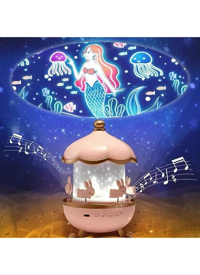 Projector Star Night Light for Kids, Bluetooth Speaker & Kids Night Light Galaxy Projector with Night Lamp 360°Rotatable Sound Machine Baby Sleep Gift for Kids Adults, Christmas, Birthdays Etc