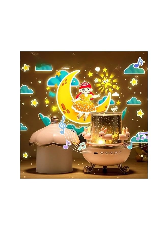 Projector Star Night Light for Kids, Bluetooth Speaker & Kids Night Light Galaxy Projector with Night Lamp 360°Rotatable Sound Machine Baby Sleep Gift for Kids Adults, Christmas, Birthdays Etc