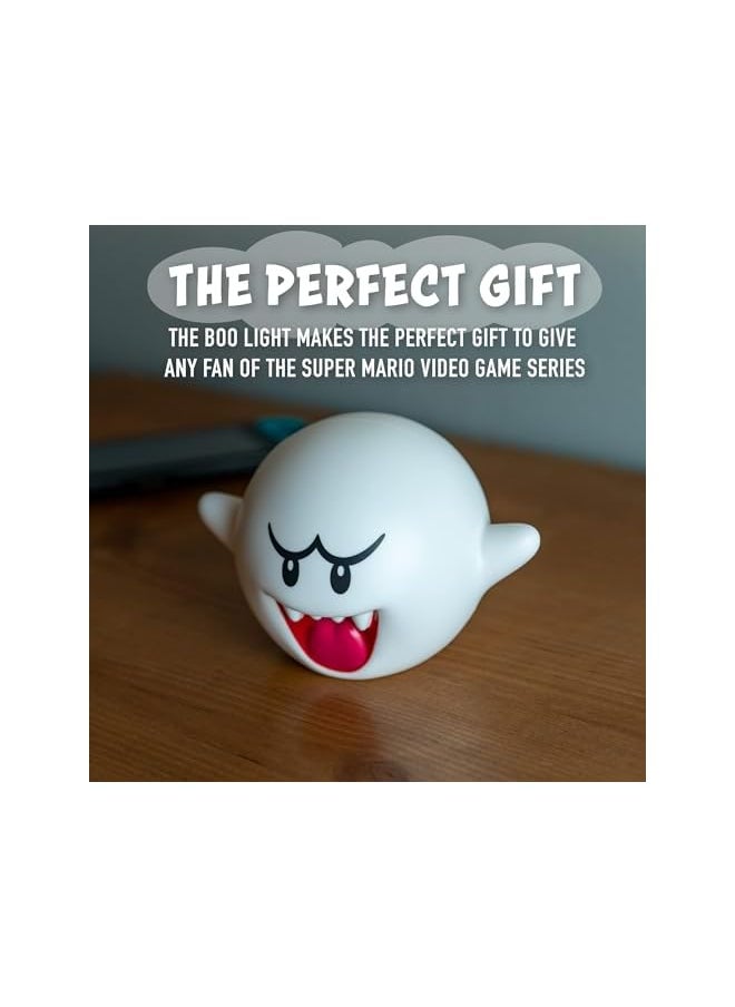 Super Mario Decor Light, Super Mario Gifts and Room Decor, Ghost-Like Light with Mario Sounds, Adult, Gaming Room Decor Night Light with Music, 4.7 inches for Bedroom, Man Cave, Party