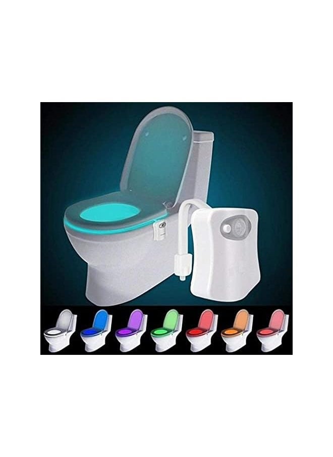 The Original Toilet Night Light Gadget, Fun Bathroom Lighting Add on Toilet Bowl Seat, Motion Sensor Activated LED 9 Color Modes - Weird Novelty Funny Birthday Gag Gifts