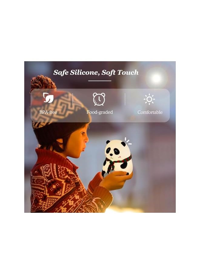 LED night light,Nightlight with 7 Colors bedside table lamp for baby kids room bedroom outdoor, dimmable eye caring desk lamp with color changing touch senor remote control USB rechargeable