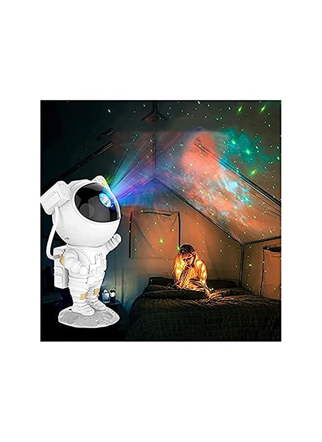 Astronaut Galaxy Projector with Timer & Remote Control, USB Powered Spaceman Projector Lamp, 360° Adjustable Astronaut Starry Night Light Projector for Room Decoration