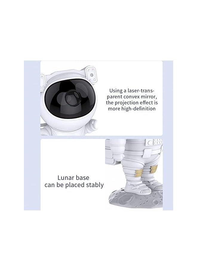 Astronaut Galaxy Projector with Timer & Remote Control, USB Powered Spaceman Projector Lamp, 360° Adjustable Astronaut Starry Night Light Projector for Room Decoration