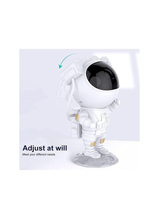Astronaut Galaxy Projector with Timer & Remote Control, USB Powered Spaceman Projector Lamp, 360° Adjustable Astronaut Starry Night Light Projector for Room Decoration
