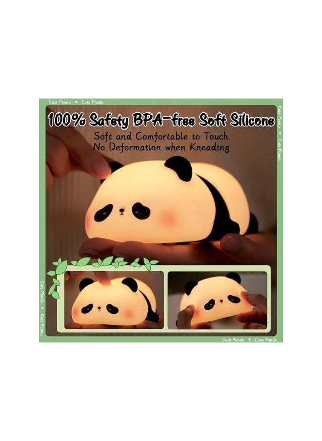 Children's Night Light, Panda Night Lamp, Children, 3 Light Modes, Nursing Light, Dimmable with Timer, Touch Control, Silicone Night Light, Baby, USB Rechargeable Panda Lamp, Cute Night Light,