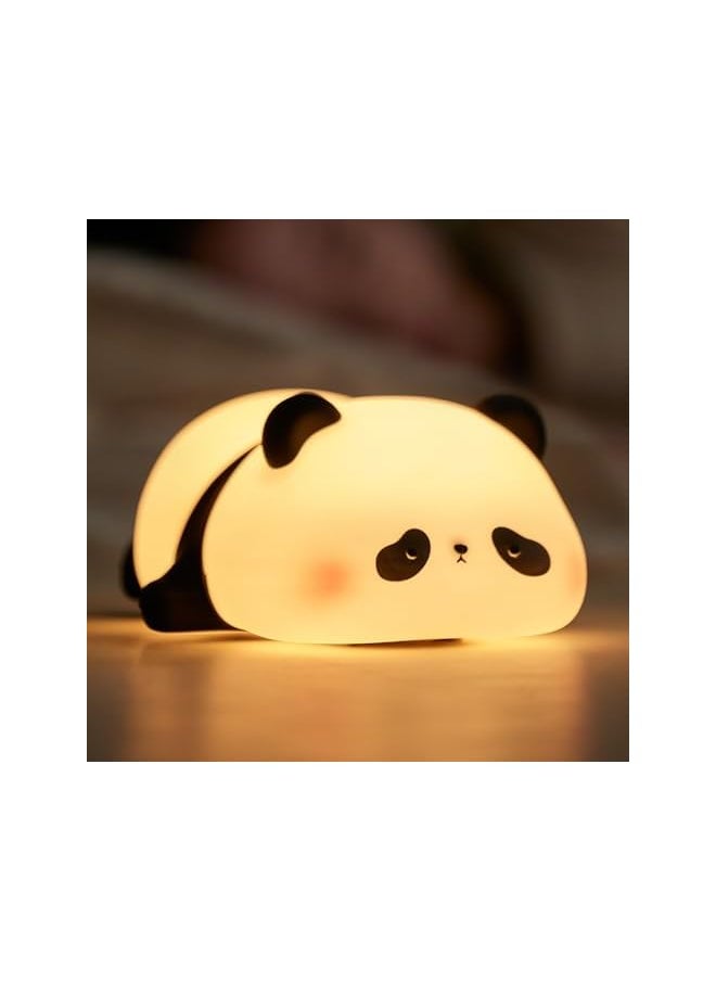 Children's Night Light, Panda Night Lamp, Children, 3 Light Modes, Nursing Light, Dimmable with Timer, Touch Control, Silicone Night Light, Baby, USB Rechargeable Panda Lamp, Cute Night Light,