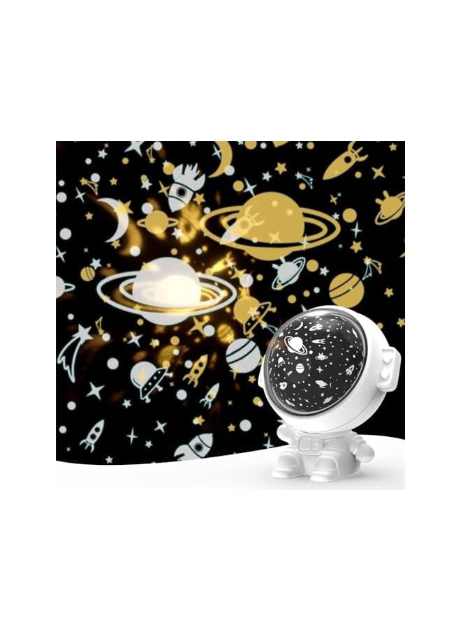 Astronaut Night Light for Kids, Kids Nightlight Space Star Projector 360 Degree Rotation with 4 Color Mode 3 Projections, Easter Birthday Gifts for Children Baby