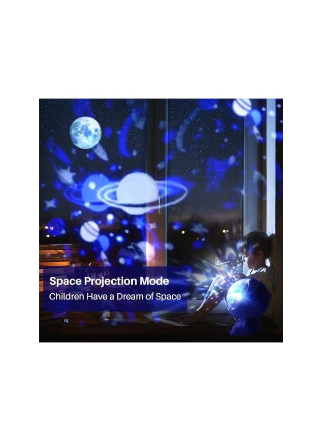 Astronaut Night Light for Kids, Kids Nightlight Space Star Projector 360 Degree Rotation with 4 Color Mode 3 Projections, Easter Birthday Gifts for Children Baby