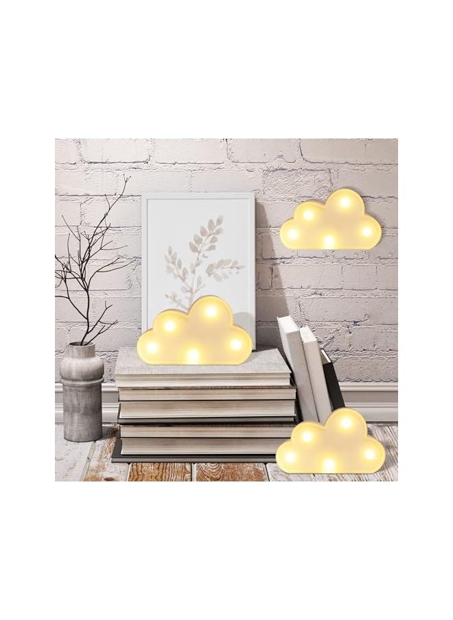 Cloud Light, 3 Pcs LED Cloud Night Light, Cloud Wall Lamp, Wall Kids Room Room Light, Decorative LED Night Lights, Hanging Cloud Night Lights for Kids Children Adults Room Nursery Decoration (Cloud)