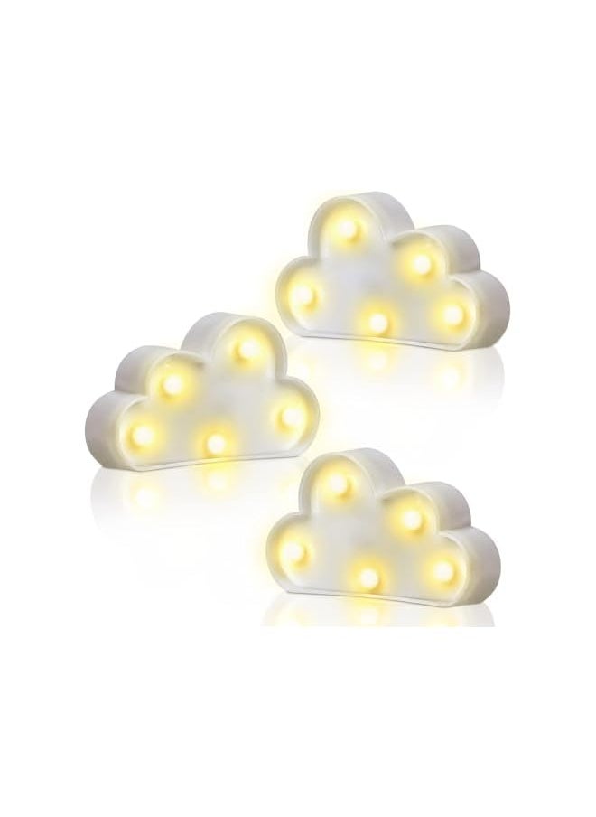 Cloud Light, 3 Pcs LED Cloud Night Light, Cloud Wall Lamp, Wall Kids Room Room Light, Decorative LED Night Lights, Hanging Cloud Night Lights for Kids Children Adults Room Nursery Decoration (Cloud)
